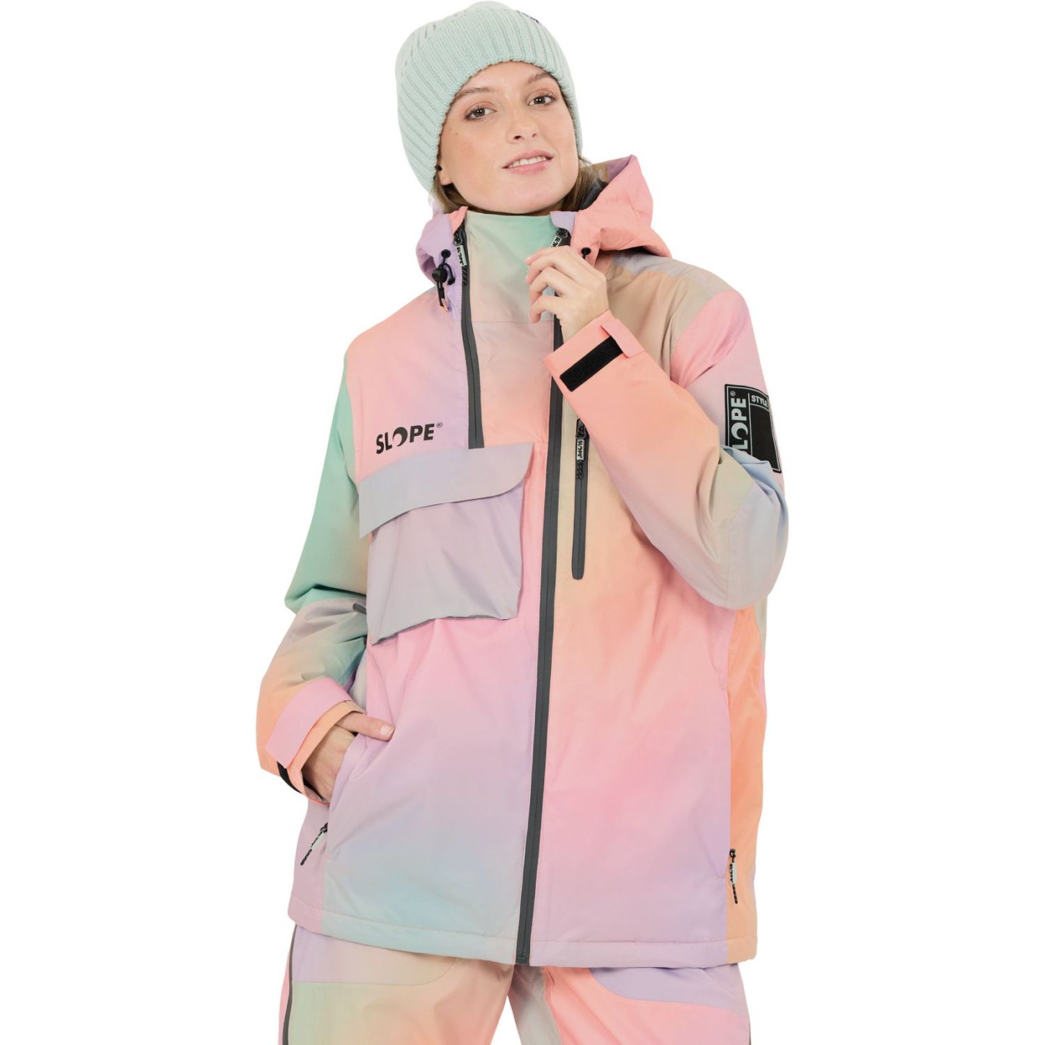 SLOPE Zuko AOP, Skijakke, Dame, Orchid Petal