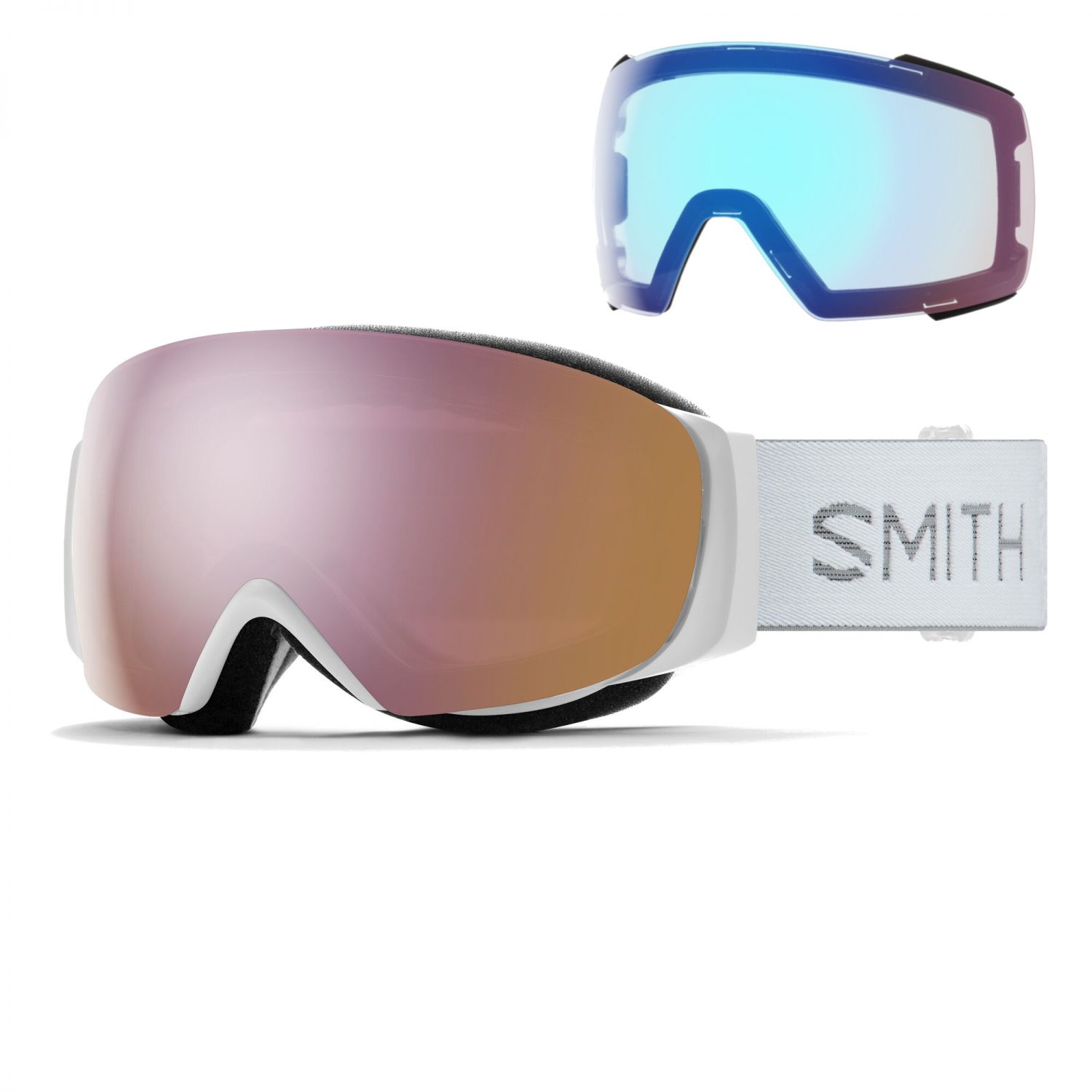 Smith I/O MAG S, ski goggles, women, white chunky knit