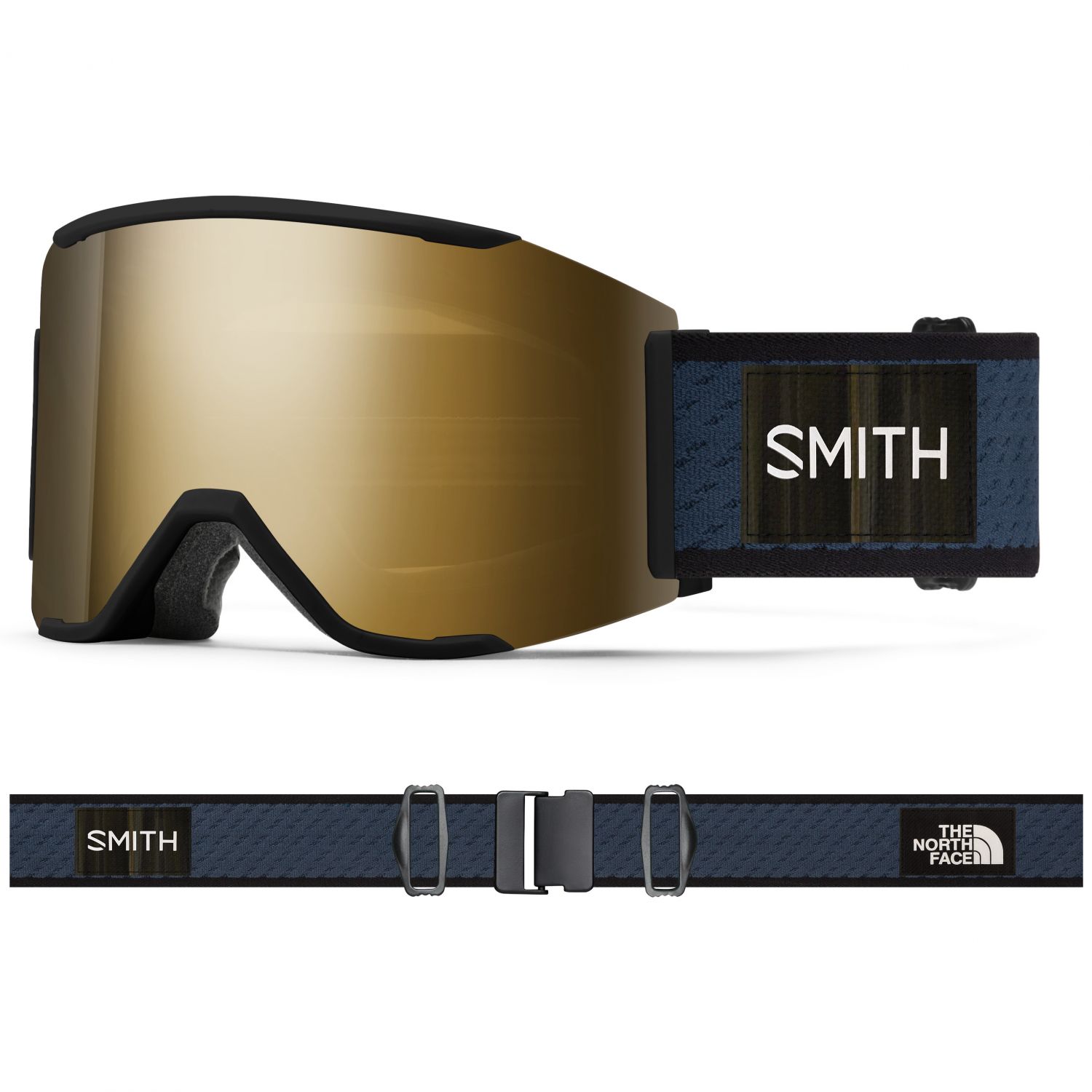 Smith Squad Mag, skibriller, TNF shady blue x Smith