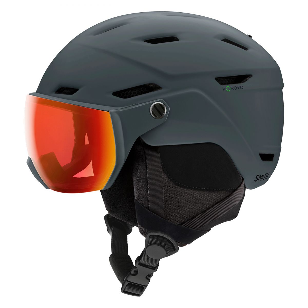 Smith Survey, Skihelm mit Visier, grau