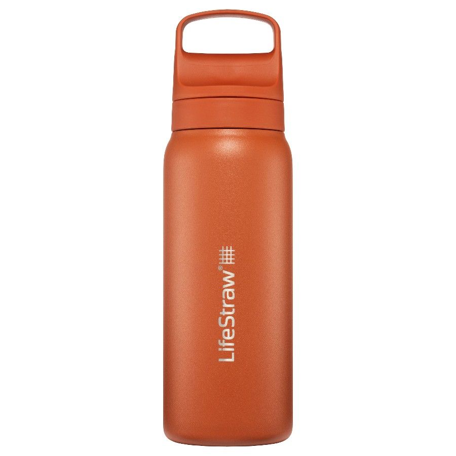Sticlă cu filtru de apă Lifestraw Go 2.0 din oțel inoxidabil, portocaliu Kyoto, 700 ML, portocaliu