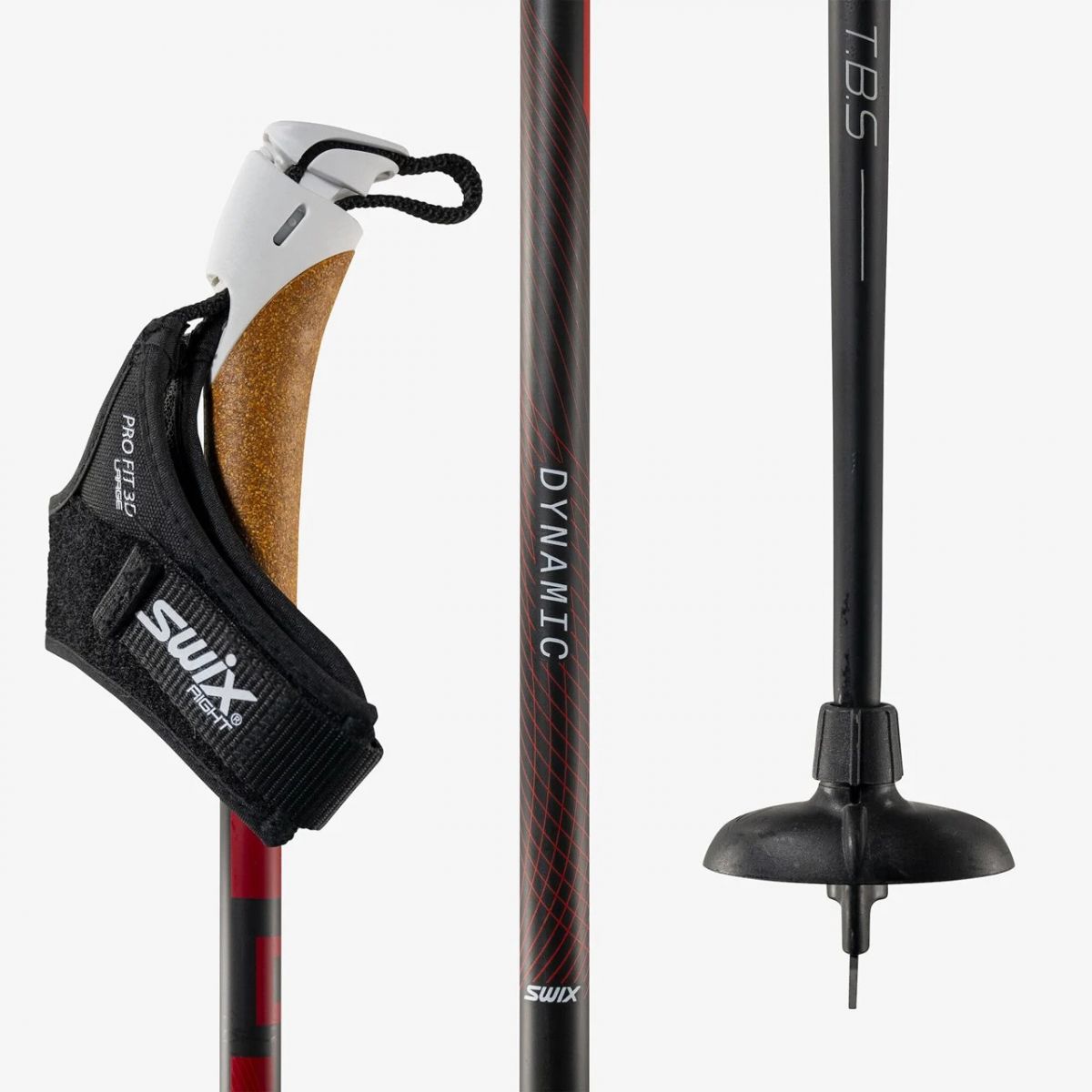 Swix Dynamic D1, bâtons de ski de fond, noir
