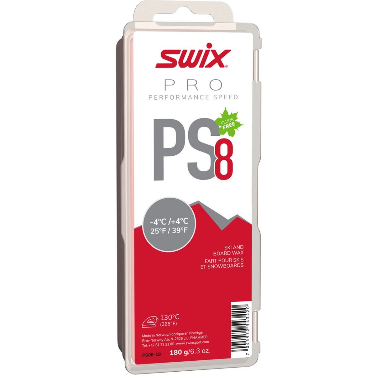 Swix PS8 Red, wax, 900 g