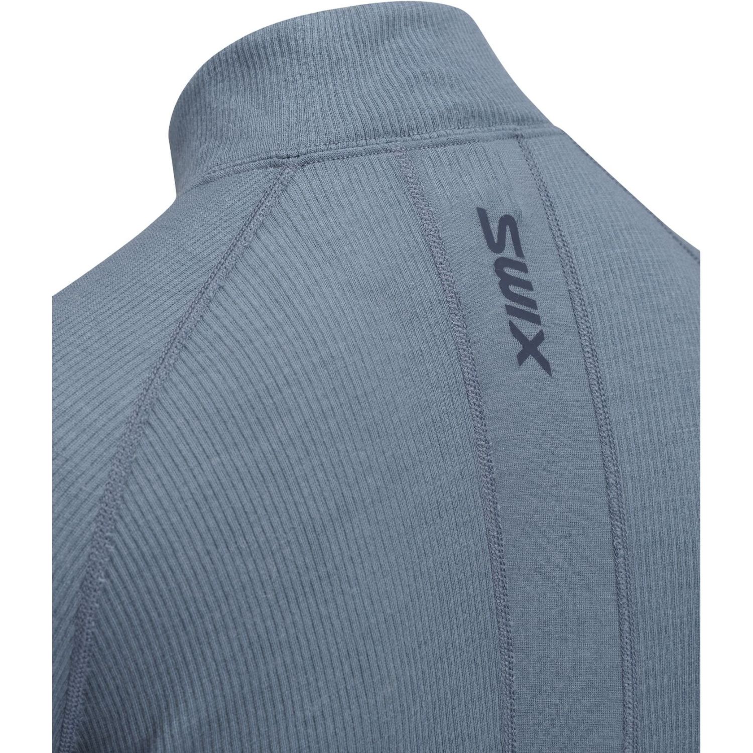 Swix RaceX Merino Fél-zip, férfi, szürke