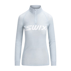 Swix RaceX Merino Half Zip, femme, bleu