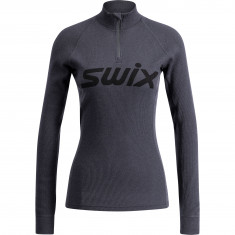 Swix RaceX Merino Half Zip, femme, gris foncé