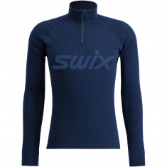 Swix RaceX Merino Half Zip, homem, azul marinho