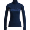 Swix RaceX Merino Half Zip, mulher, azul marinho