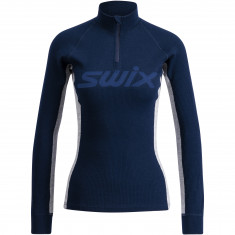 Swix RaceX Merino Half Zip, mulher, azul marinho