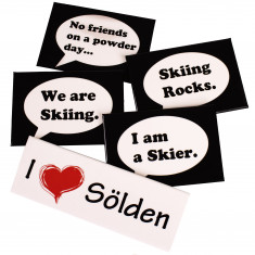 Tabuľové/chladiace magnetky, I love Sölden