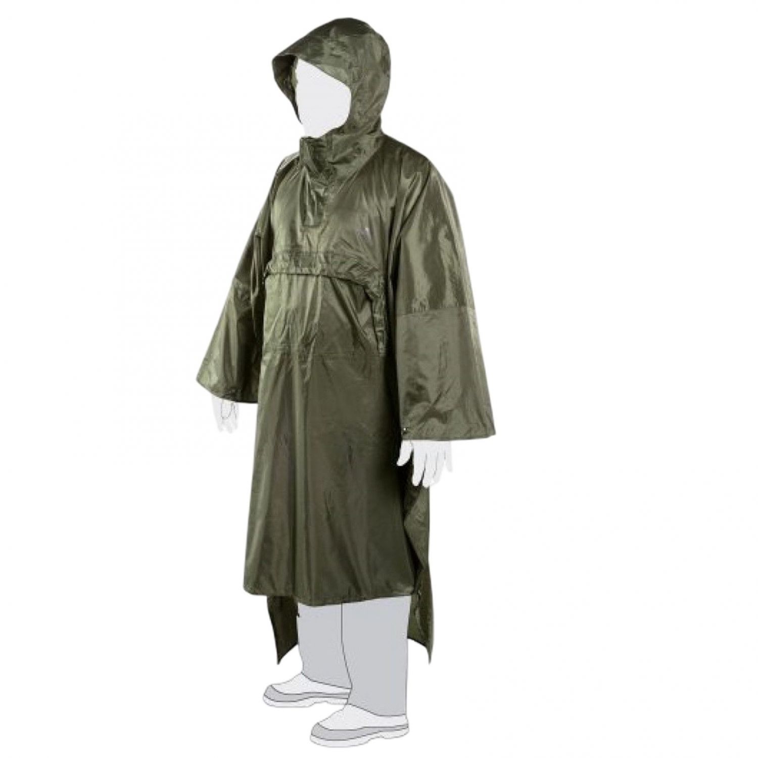 Tasmánsky tiger Tac Poncho, Pláštenka do dažďa, olivová