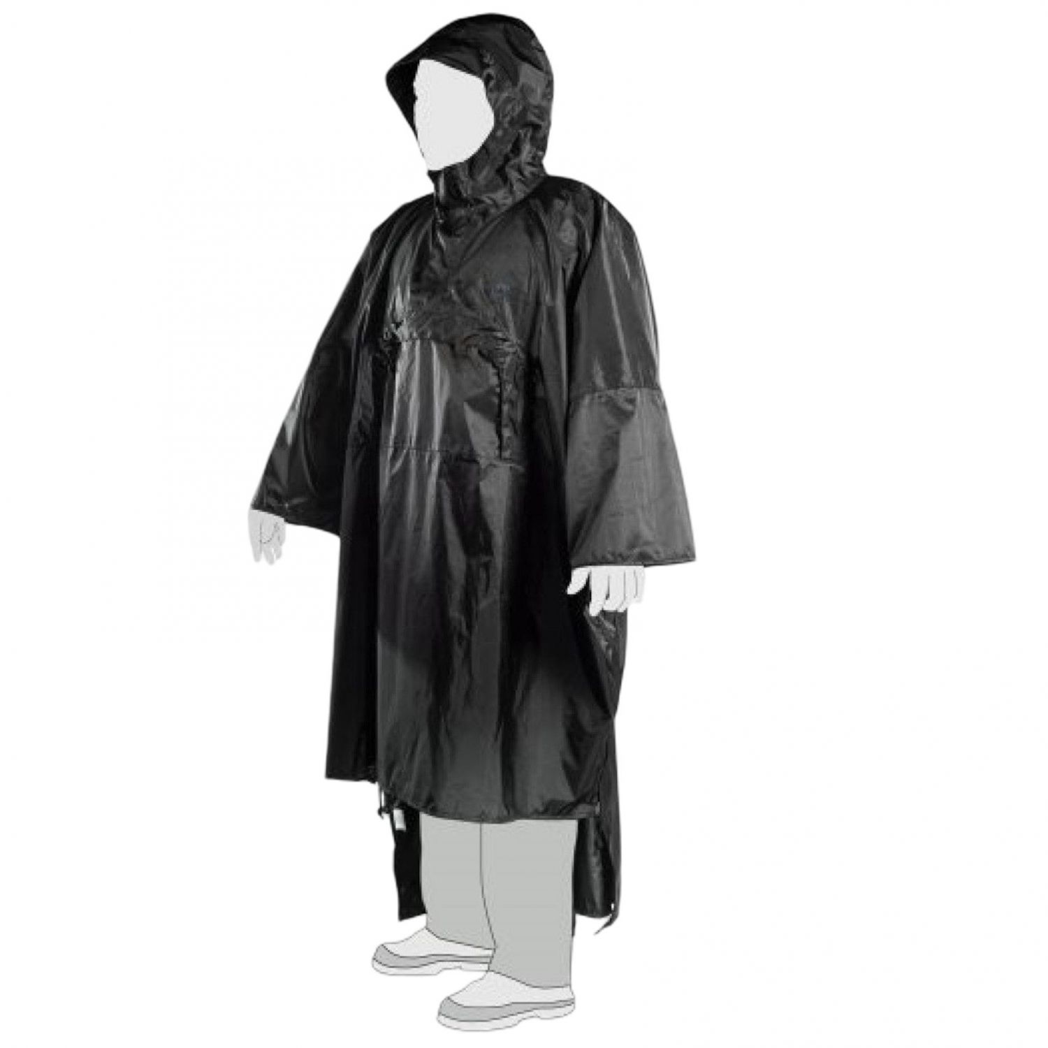 Tasmánsky tiger Tac Poncho, Poncho do dažďa, čierna