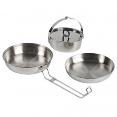 Tatonka Camp Set Regular, juego de cocina, plata