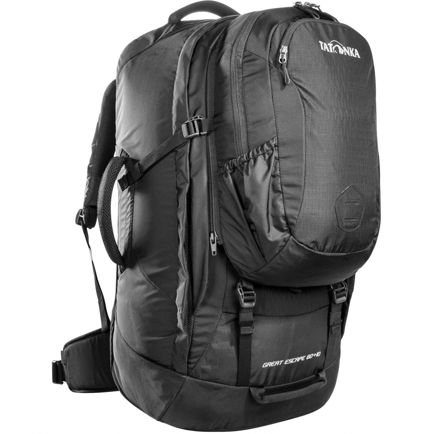 Tatonka Great Escape 60+10, sac à dos, noir