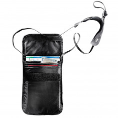 Tatonka Skin Folded Neck Pouch, money cat, black