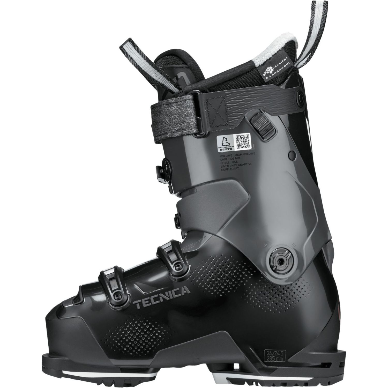 Tecnica Mach BOA HV 95 W GW, Pjäxor, Dam, Svart