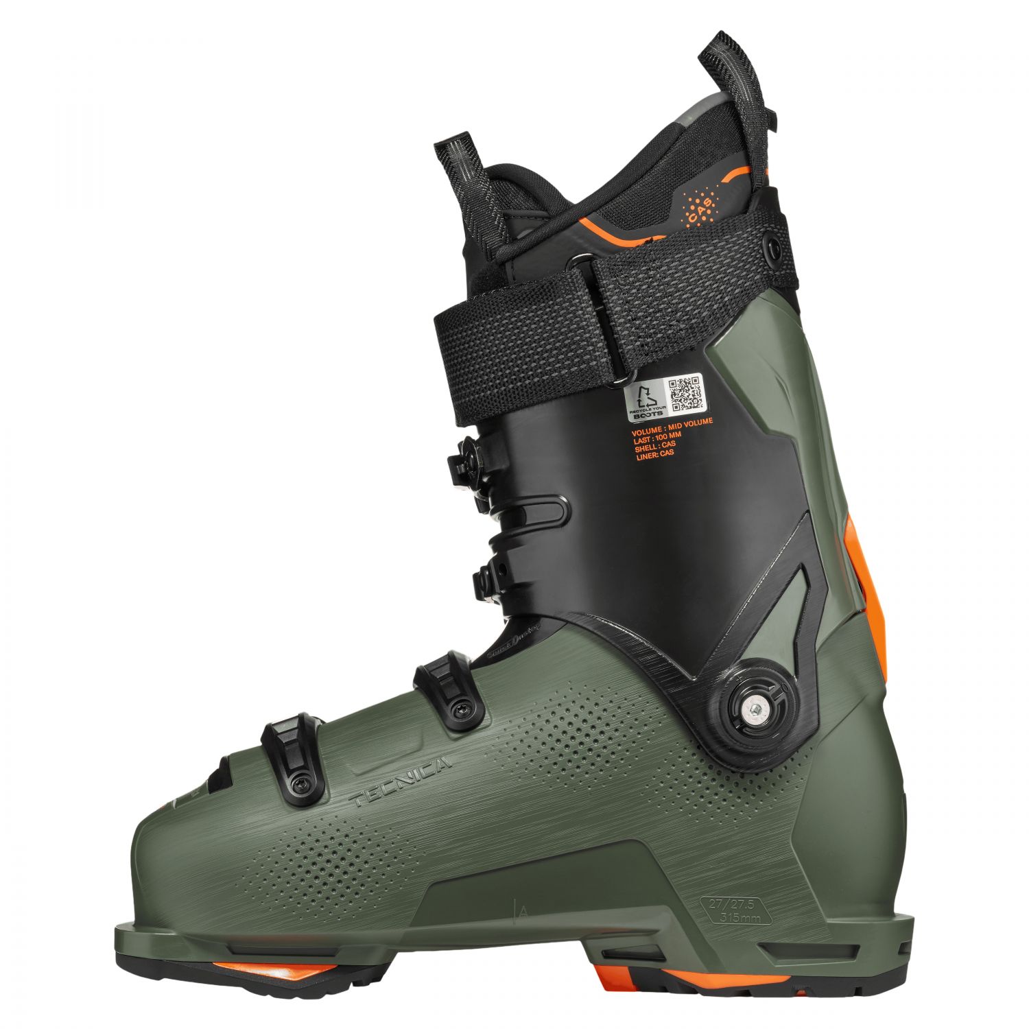 Tecnica Mach BOA MV 120 GW, botas de esqui, masculino, verde