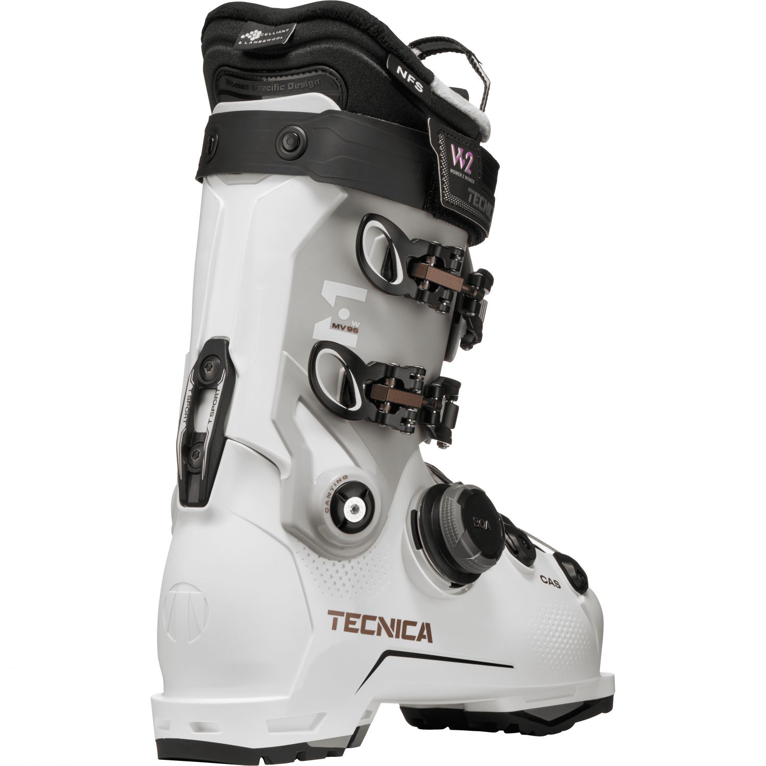 Tecnica Mach BOA MV 95 W GW, buty narciarskie, damskie, bia?e
