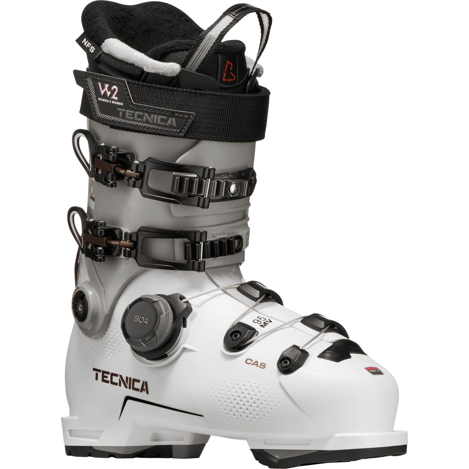 Tecnica Mach BOA MV 95 W GW, scarponi da sci, donna, bianco