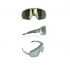 The Snowminds Full Blast Sports Glasses + 3 Lenses + Case, Matte Light Grey