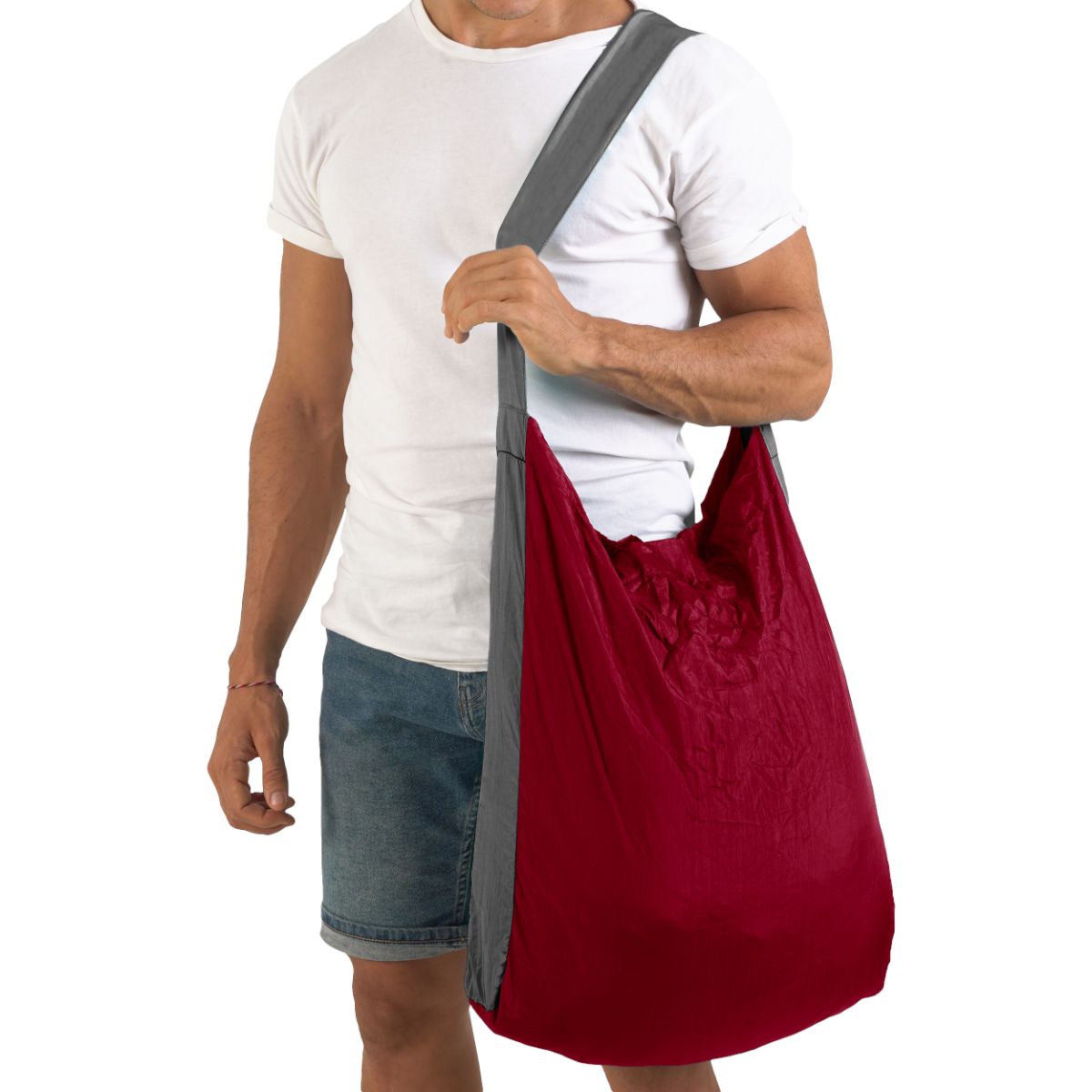 Ticket to the Moon Eco Bag Large (30L), ta?ka, ?ervená
