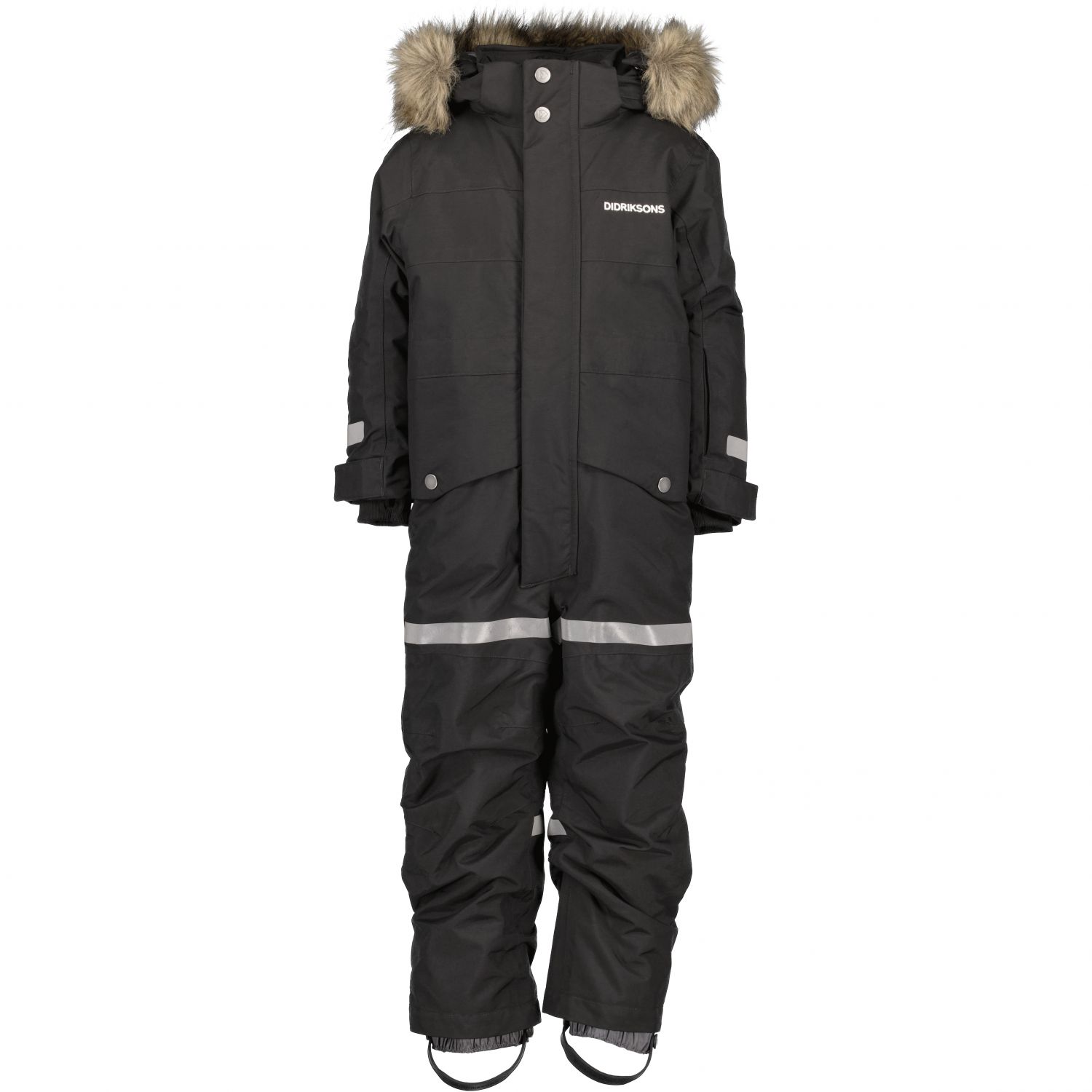 Traje de vuelo Didriksons Bjärven, junior, negro