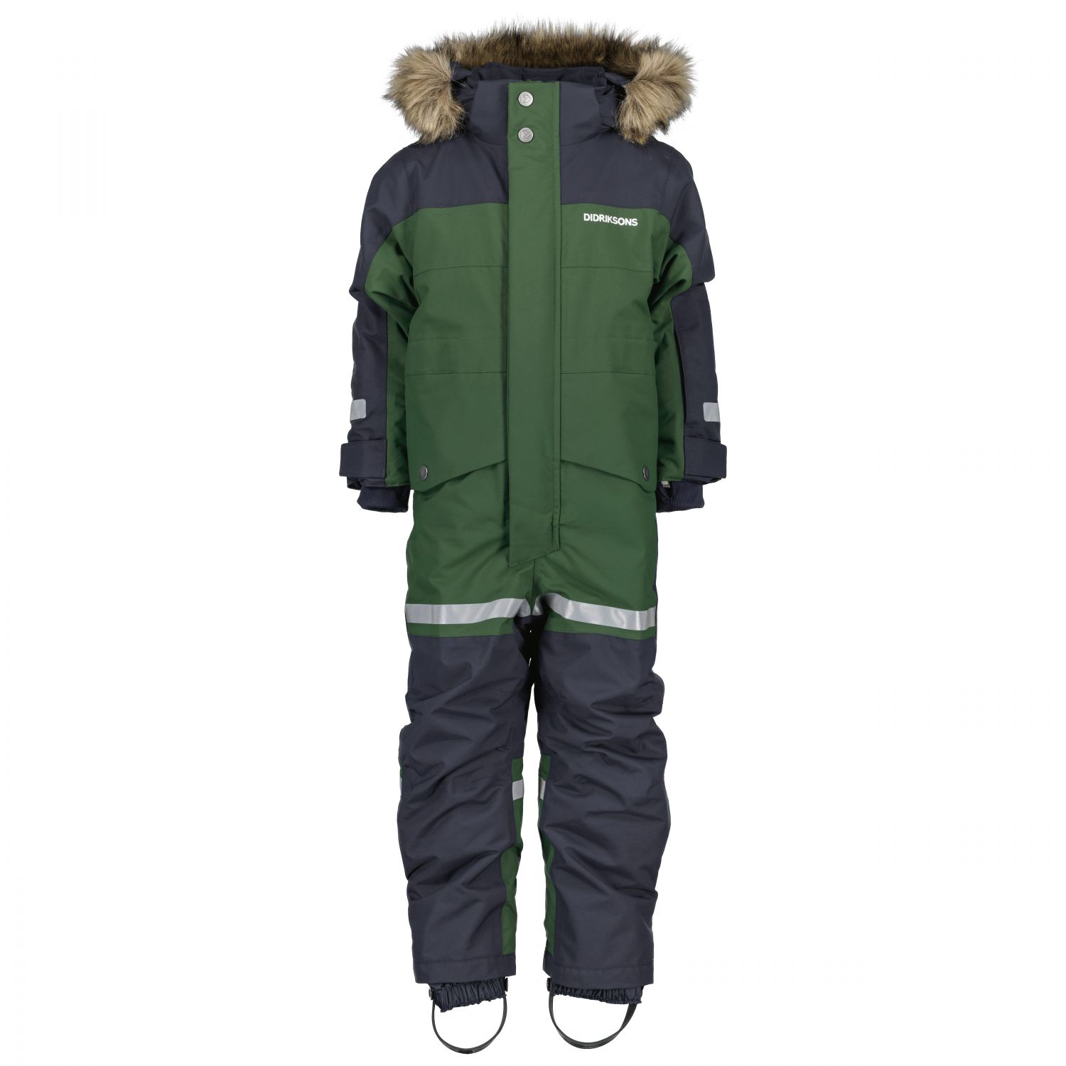 Traje de vuelo Didriksons Bjärven, junior, verde oscuro