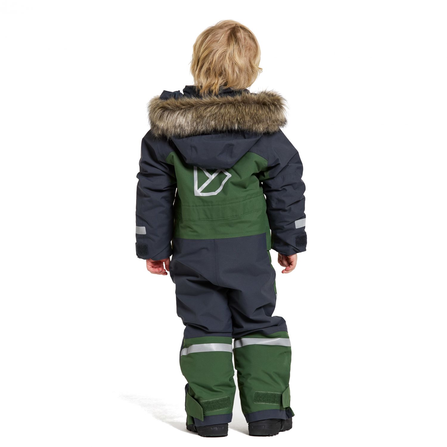 Traje de vuelo Didriksons Bjärven, junior, verde oscuro