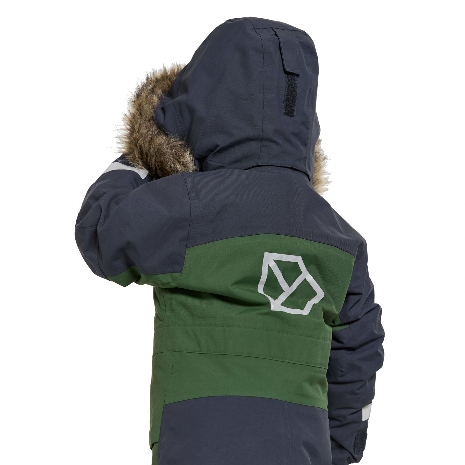 Traje de vuelo Didriksons Bjärven, junior, verde oscuro