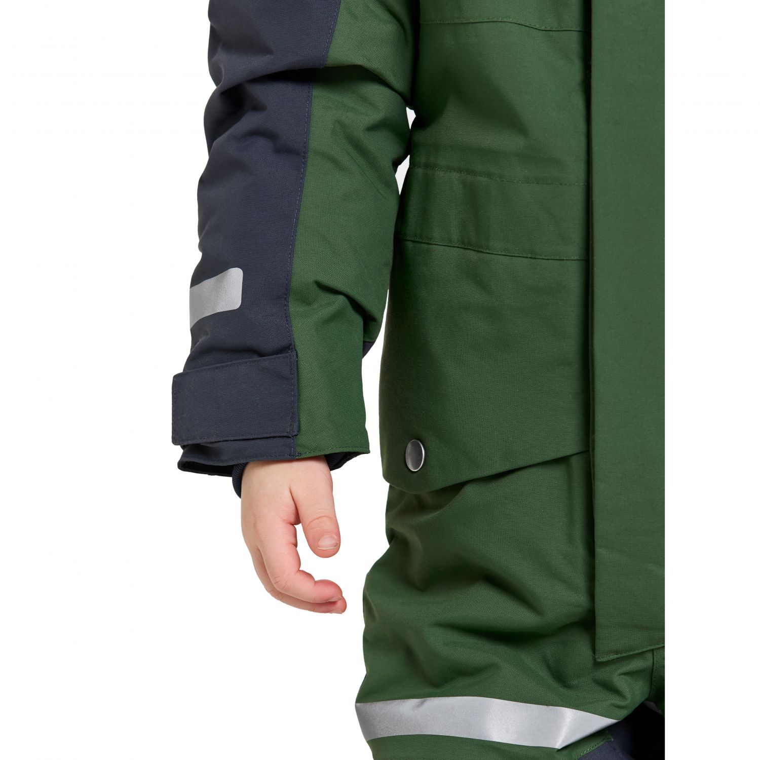 Traje de vuelo Didriksons Bjärven, junior, verde oscuro