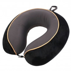 TravelSafe Almohada de viaje con espuma viscoelástica, negro/gris