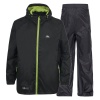 Trespass Qikpac, traje de lluvia, junior, negro