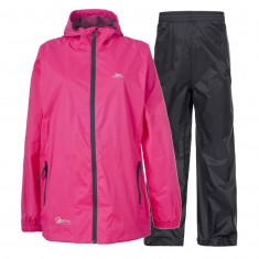 Trespass Qikpac, traje de lluvia, junior, sasparilla