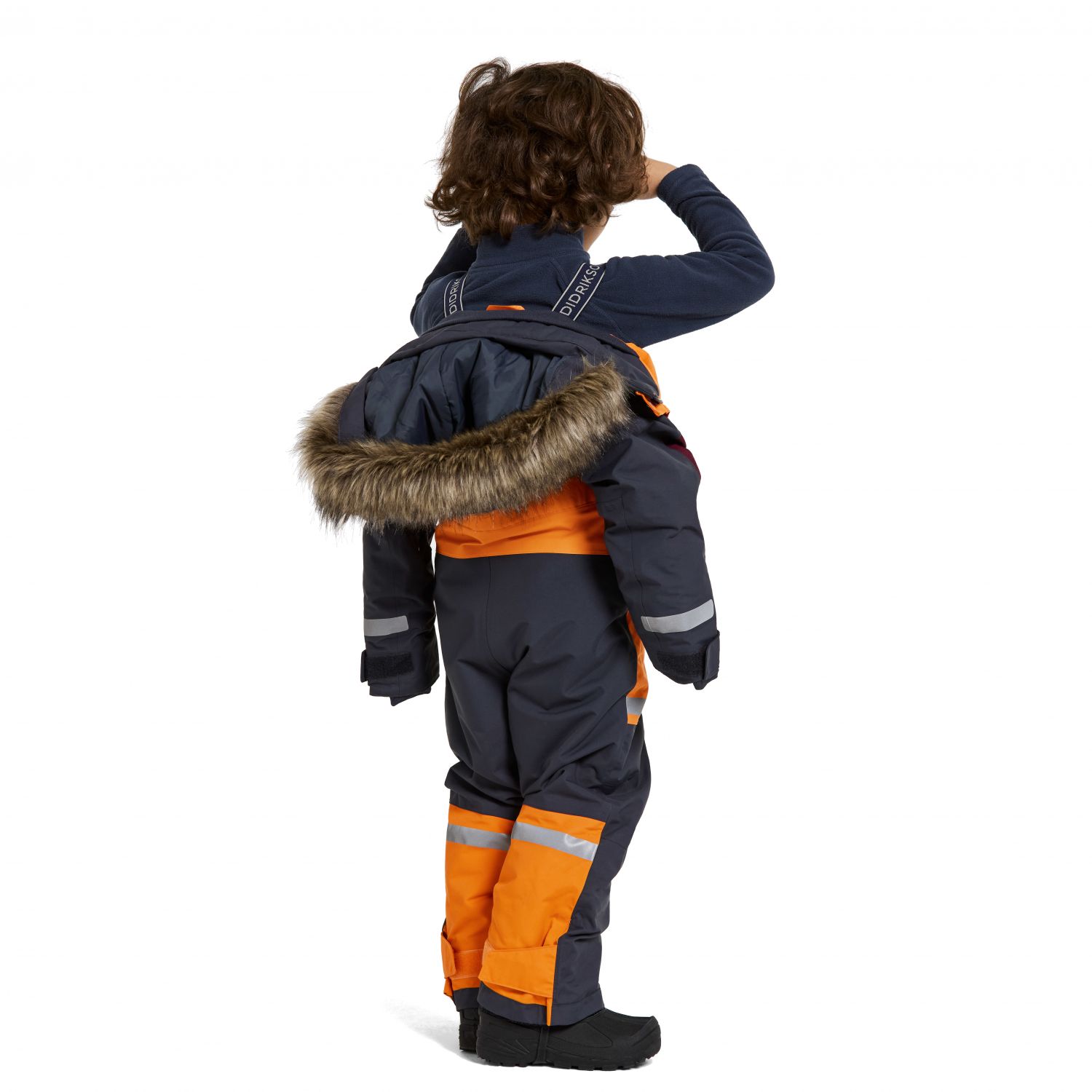 Tuta di volo Didriksons Bjärven, junior, arancione