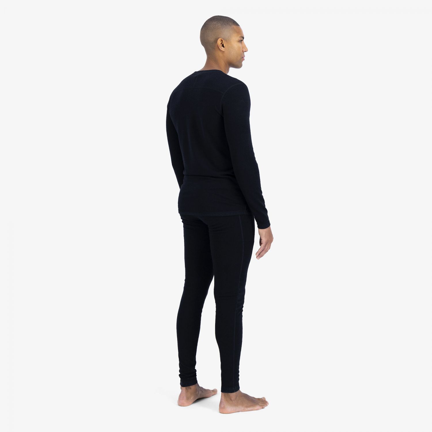 Ulvang Comfort 200 Gola redonda, camisola interior de esqui, homem, preto