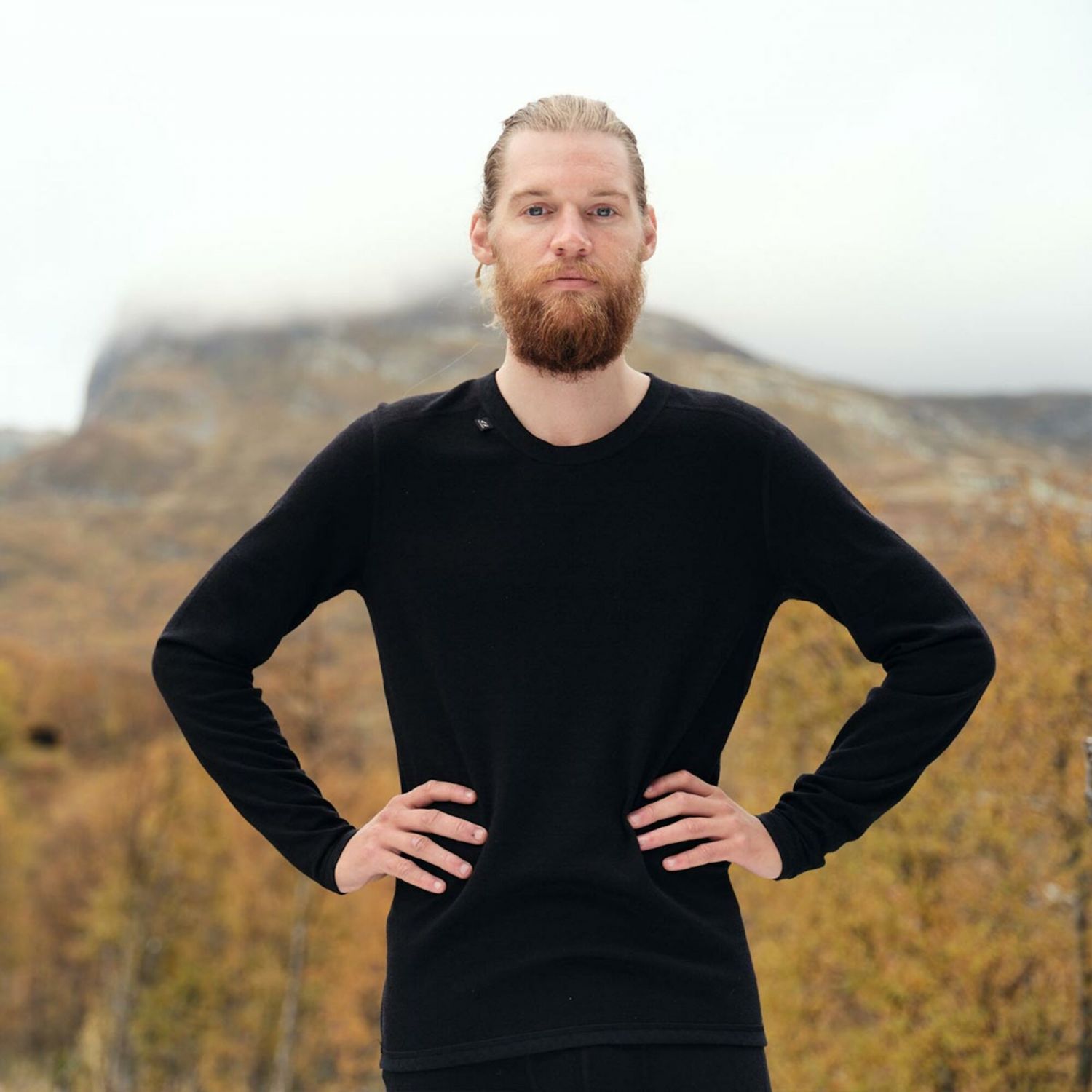 Ulvang Comfort 200 kerek nyakú, férfi síalábernyő, fekete, férfi, fekete