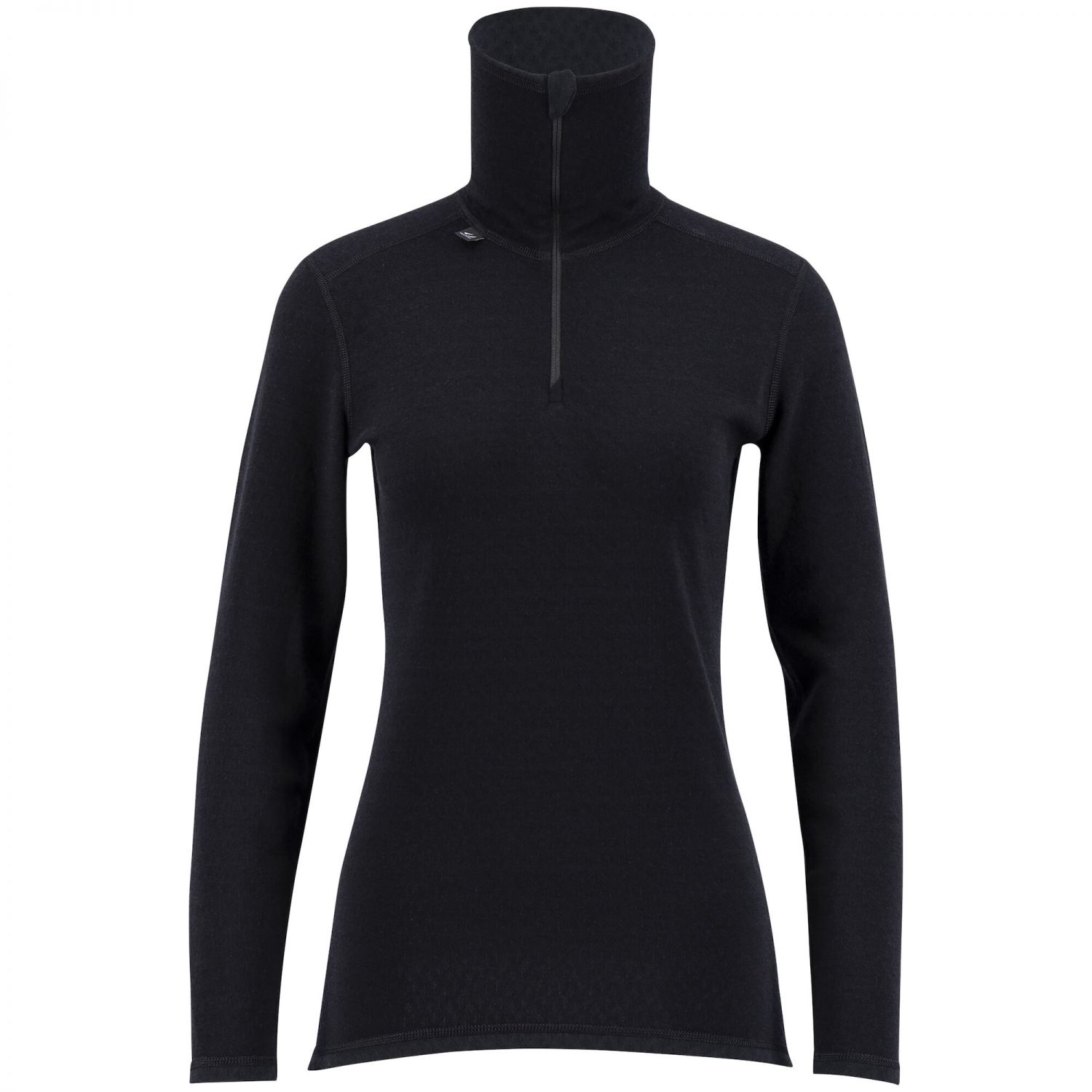 Ulvang Comfort 200, maglia intima da sci con collo a tartaruga, donna, nero