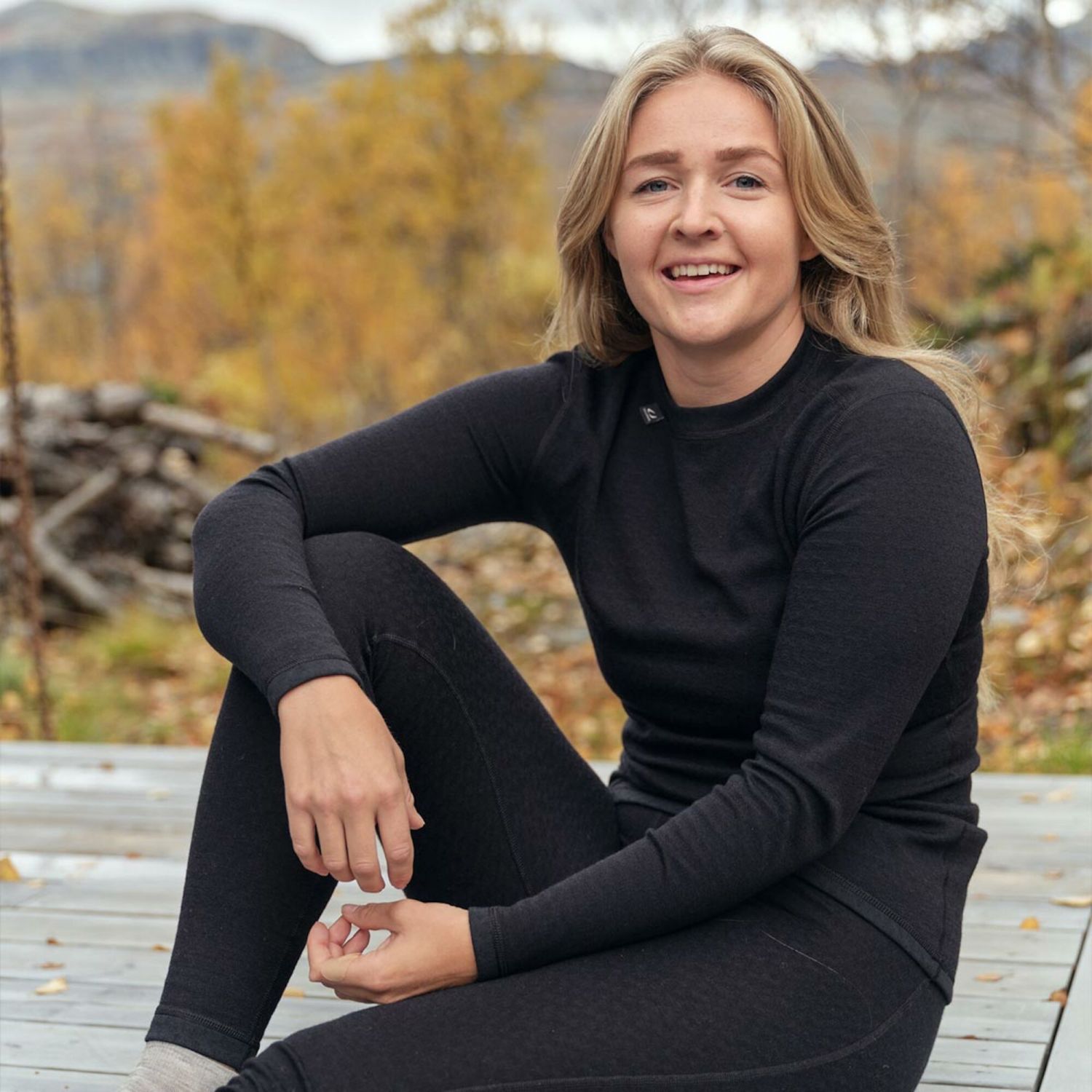 Ulvang Comfort 200 Round Neck lyžiarske spodné tričko, dámske, čierne