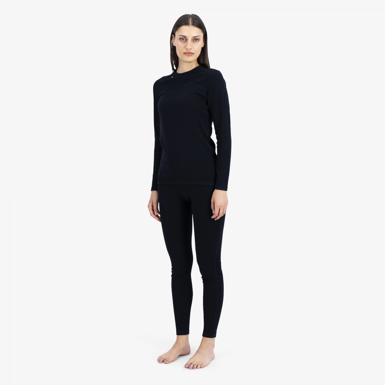 Ulvang Comfort 200, tricou de schi cu gât rotund, pentru femei, negru