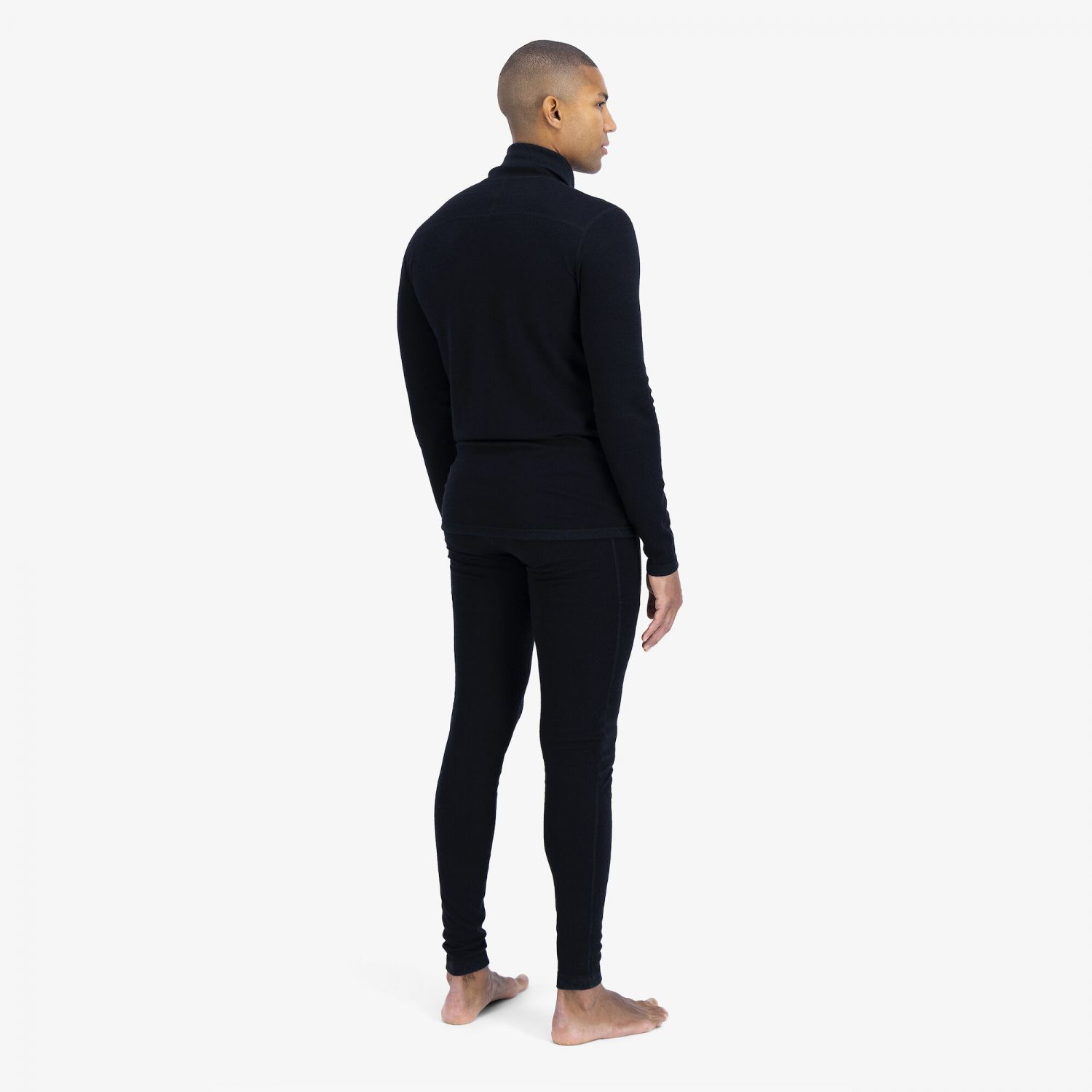 Ulvang Comfort 200 Turtle Neck, maglia intima da sci, uomo, nero