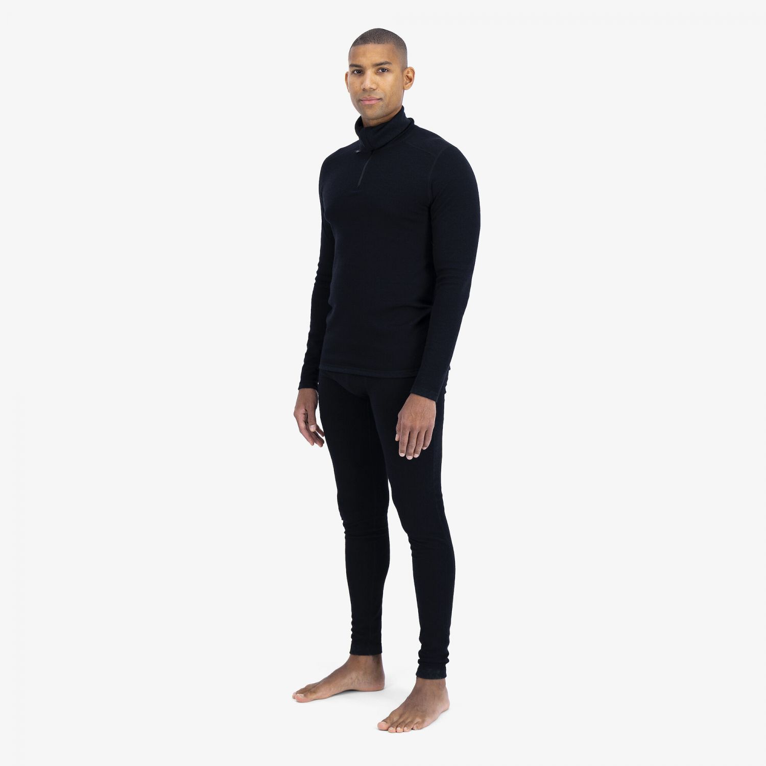Ulvang Comfort 200 Turtle Neck, maglia intima da sci, uomo, nero