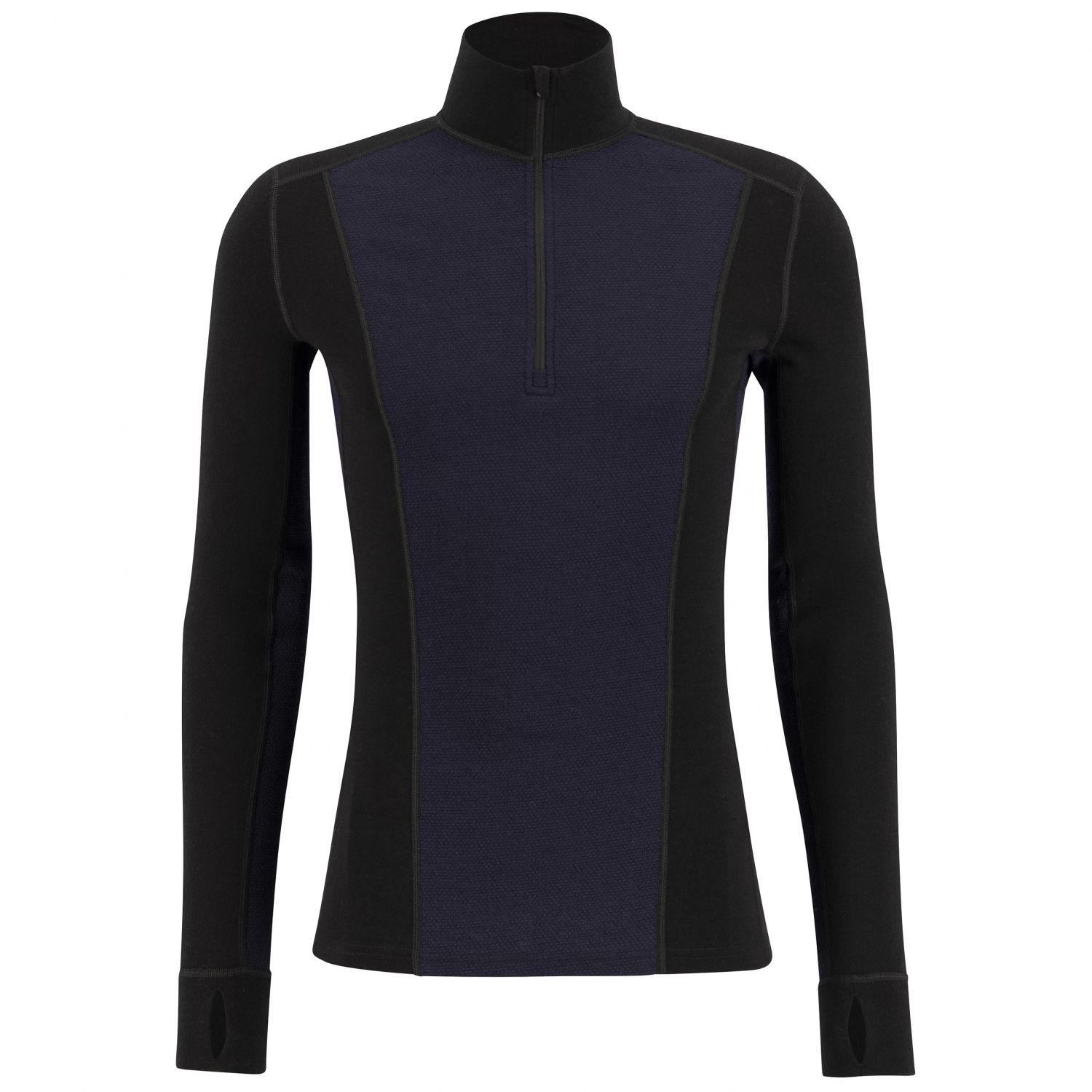 Ulvang Peak Map Half Zip, lyžiarska spodná košeľa, pánska, čierna/tmavomodrá