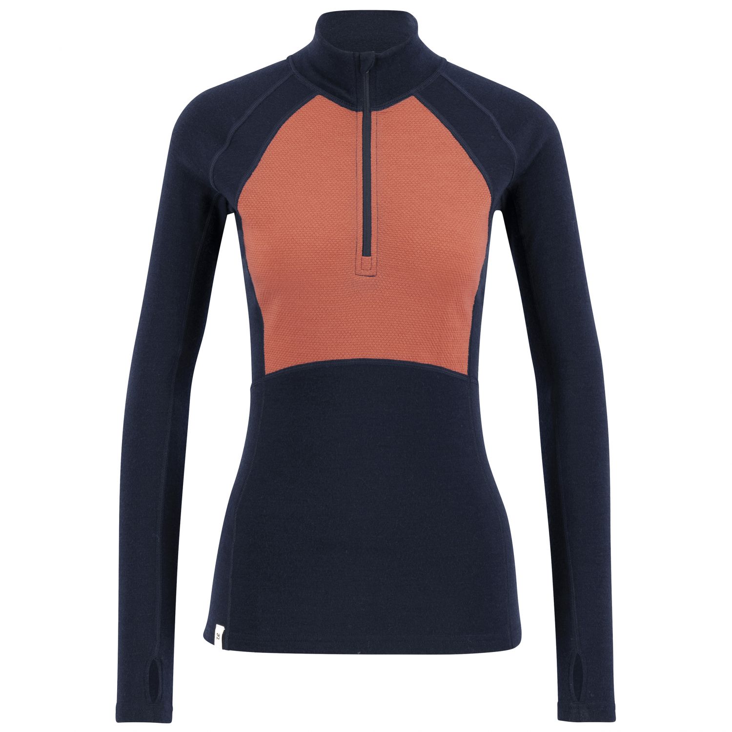 Ulvang Peak Map Half Zip, maillot thermique, femmes, bleu foncé/rose