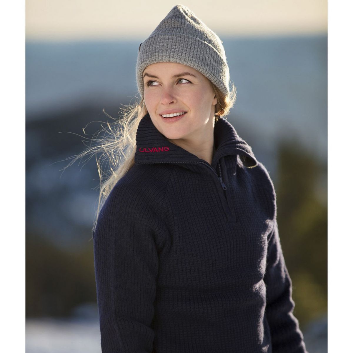 Ulvang Rav jersey con cremallera, hombre, azul marino