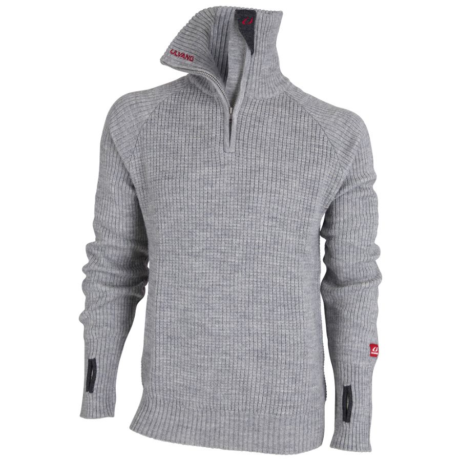 Ulvang Rav, suéter com zíper, masculino, cinza