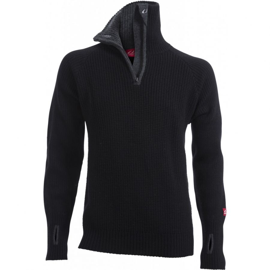 Ulvang Rav suéter com zíper, masculino, preto