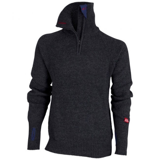 Ulvang Rav sweater w/zip, mens, dark grey
