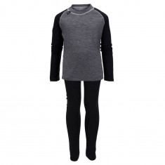 Ulvang Skare, biancheria intima da sci, bambini, nero/grigio