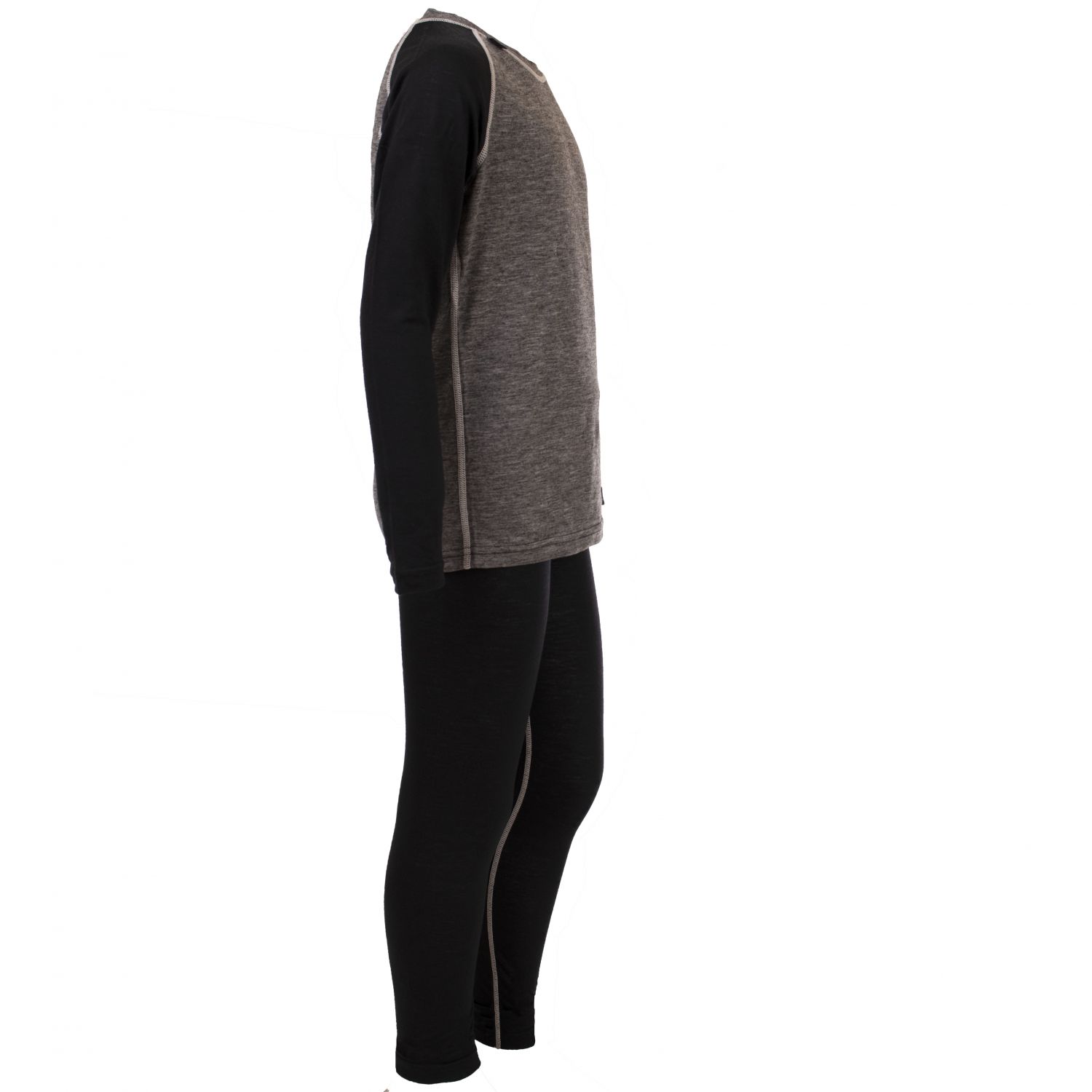 Ulvang Skare, biancheria intima da sci, bambini, nero/grigio