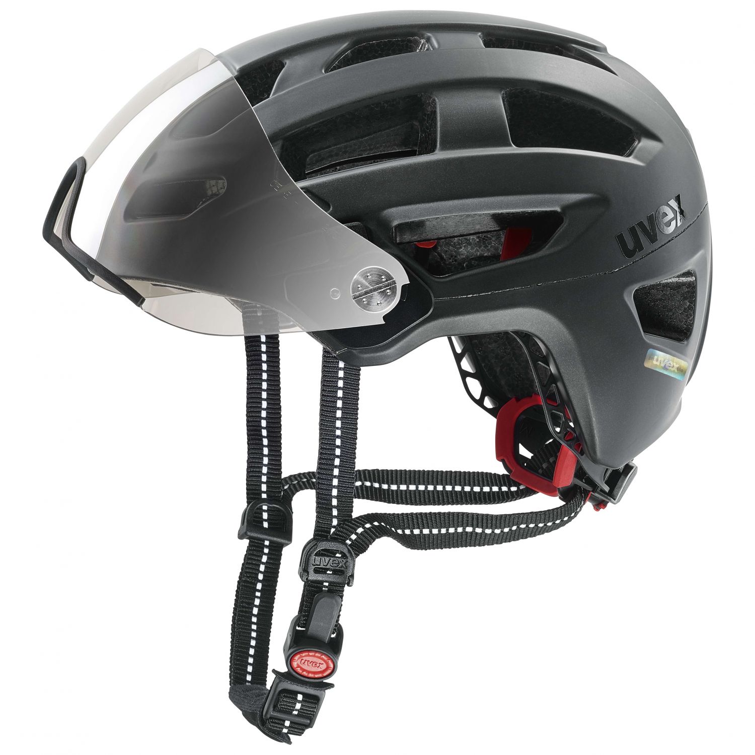 Uvex finale visor, Fahrradhelm, schwarz